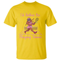 Funny Sexy Bigfoot Playing Tennis T Shirt Gift For Girls - Wonder Print Shop