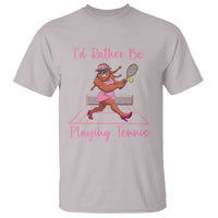 Funny Sexy Bigfoot Playing Tennis T Shirt Gift For Girls - Wonder Print Shop