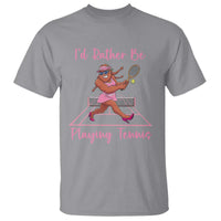 Funny Sexy Bigfoot Playing Tennis T Shirt Gift For Girls - Wonder Print Shop