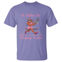 Funny Sexy Bigfoot Playing Tennis T Shirt Gift For Girls - Wonder Print Shop