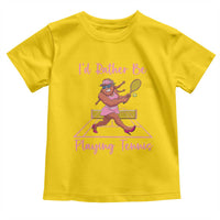 Funny Sexy Bigfoot Playing Tennis Toddler T Shirt Gift For Girls - Wonder Print Shop