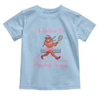 Funny Sexy Bigfoot Playing Tennis Toddler T Shirt Gift For Girls - Wonder Print Shop