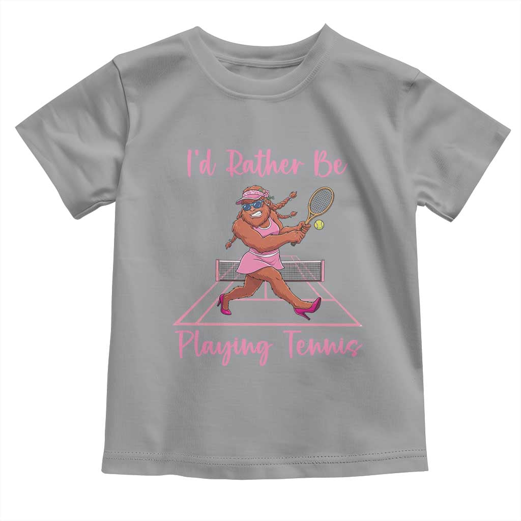 Funny Sexy Bigfoot Playing Tennis Toddler T Shirt Gift For Girls - Wonder Print Shop