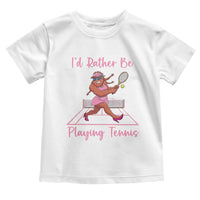 Funny Sexy Bigfoot Playing Tennis Toddler T Shirt Gift For Girls - Wonder Print Shop