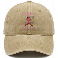 Funny Sexy Bigfoot Playing Tennis Washed Cotton Baseball Cap Gift For Girls