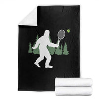 Funny Sasquatch Tennis Player Throw Blanket Folklore Cryptid Gift - Wonder Print Shop