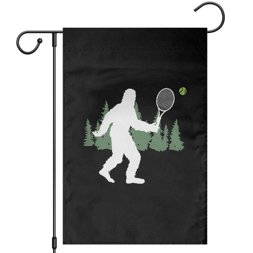 Funny Sasquatch Tennis Player Garden Flag Folklore Cryptid Gift - Wonder Print Shop