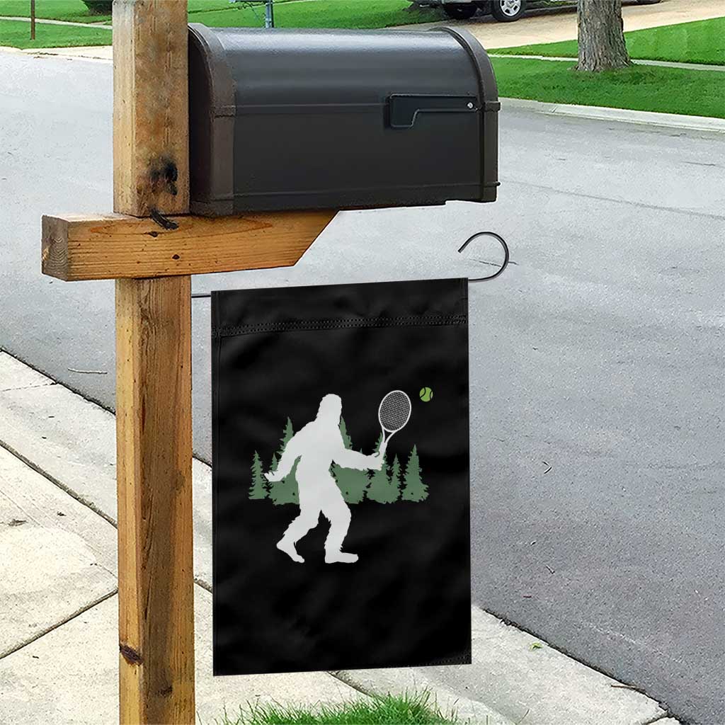 Funny Sasquatch Tennis Player Garden Flag Folklore Cryptid Gift - Wonder Print Shop