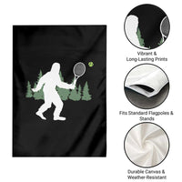 Funny Sasquatch Tennis Player Garden Flag Folklore Cryptid Gift - Wonder Print Shop
