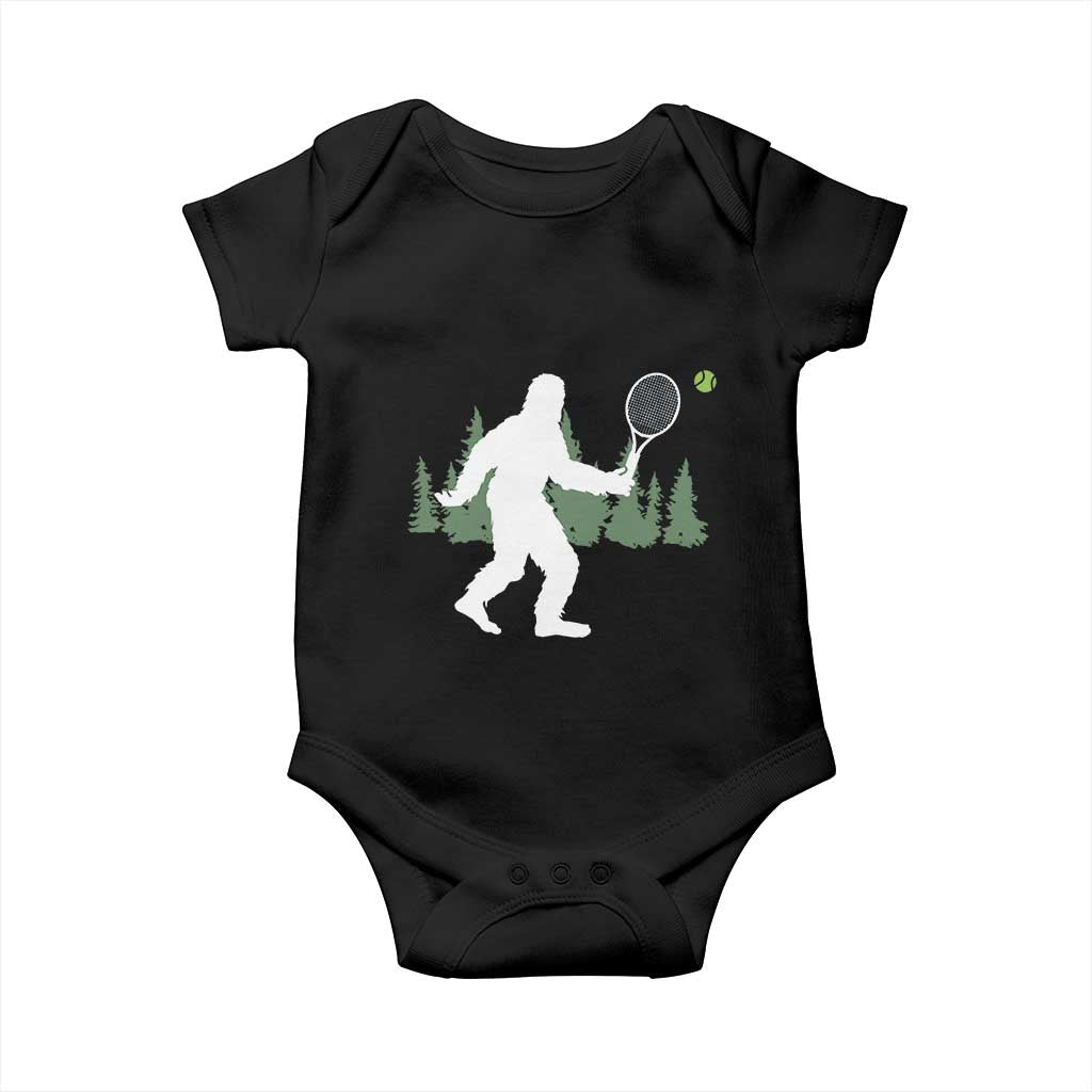 Funny Sasquatch Tennis Player Baby Onesie Folklore Cryptid Gift - Wonder Print Shop