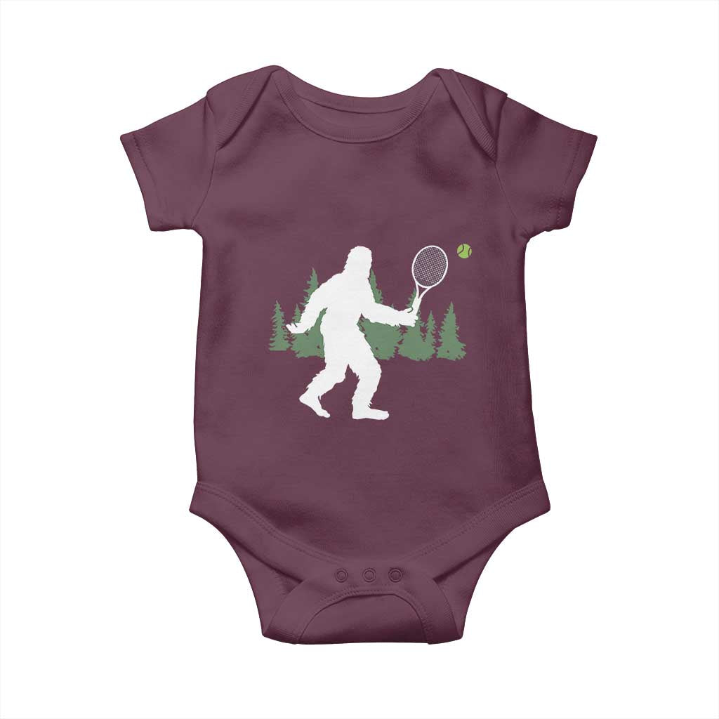 Funny Sasquatch Tennis Player Baby Onesie Folklore Cryptid Gift - Wonder Print Shop