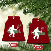 Funny Sasquatch Tennis Player Ceramic Ornament Folklore Cryptid Gift - Wonder Print Shop