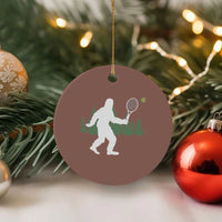 Funny Sasquatch Tennis Player Ceramic Ornament Folklore Cryptid Gift - Wonder Print Shop