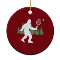 Funny Sasquatch Tennis Player Ceramic Ornament Folklore Cryptid Gift - Wonder Print Shop