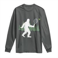 Funny Sasquatch Tennis Player Long Sleeve Shirt Folklore Cryptid Gift - Wonder Print Shop