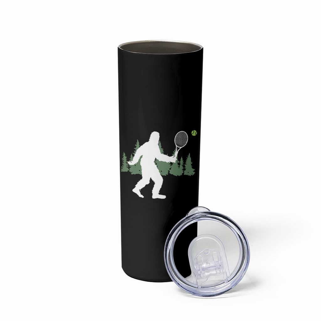 Funny Sasquatch Tennis Player Skinny Tumbler Folklore Cryptid Gift - Wonder Print Shop