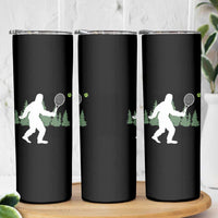 Funny Sasquatch Tennis Player Skinny Tumbler Folklore Cryptid Gift - Wonder Print Shop