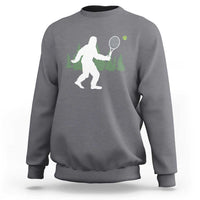 Funny Sasquatch Tennis Player Sweatshirt Folklore Cryptid Gift - Wonder Print Shop