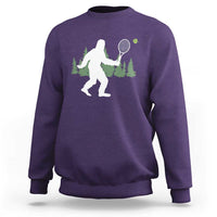 Funny Sasquatch Tennis Player Sweatshirt Folklore Cryptid Gift - Wonder Print Shop