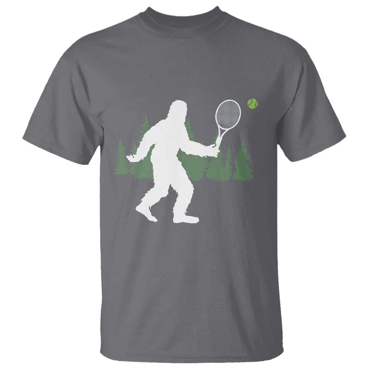 Funny Sasquatch Tennis Player T Shirt Folklore Cryptid Gift - Wonder Print Shop