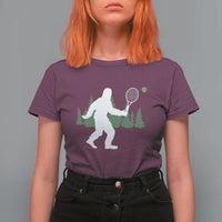 Funny Sasquatch Tennis Player T Shirt For Women Folklore Cryptid Gift - Wonder Print Shop