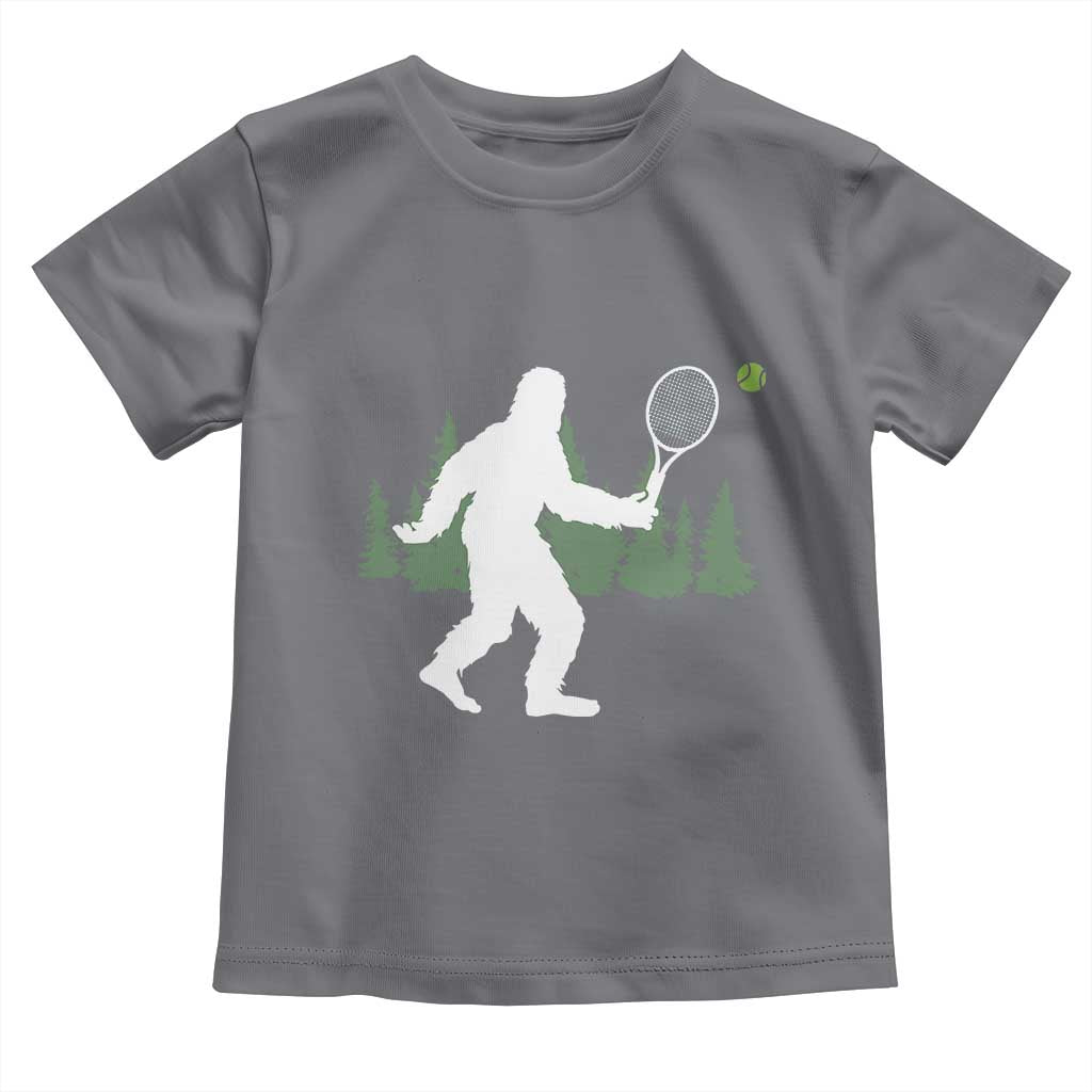 Funny Sasquatch Tennis Player Toddler T Shirt Folklore Cryptid Gift - Wonder Print Shop
