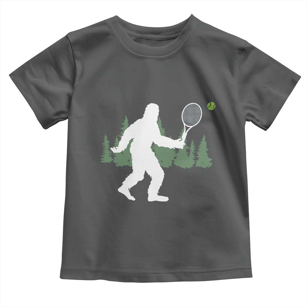 Funny Sasquatch Tennis Player Toddler T Shirt Folklore Cryptid Gift - Wonder Print Shop