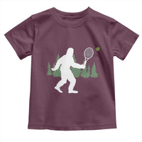 Funny Sasquatch Tennis Player Toddler T Shirt Folklore Cryptid Gift - Wonder Print Shop