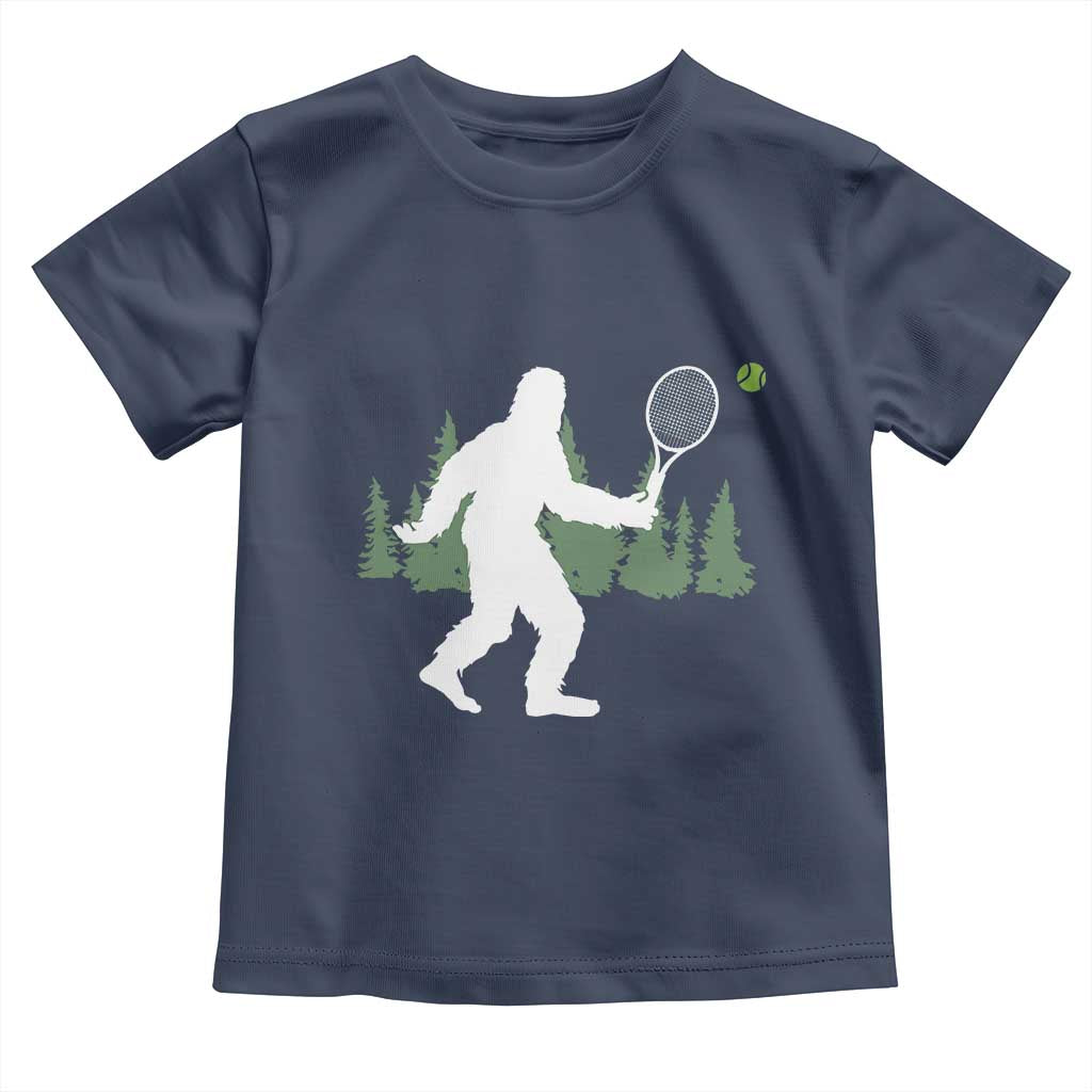 Funny Sasquatch Tennis Player Toddler T Shirt Folklore Cryptid Gift - Wonder Print Shop