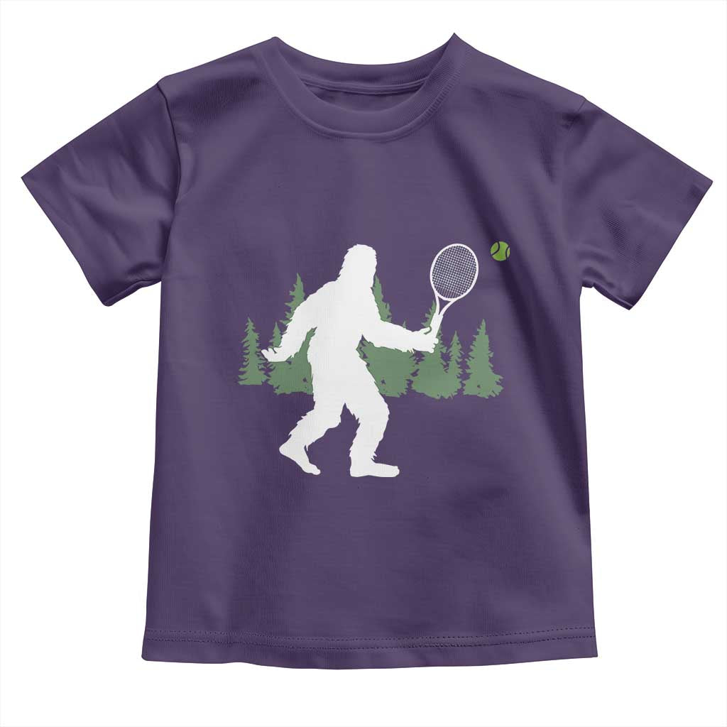Funny Sasquatch Tennis Player Toddler T Shirt Folklore Cryptid Gift - Wonder Print Shop