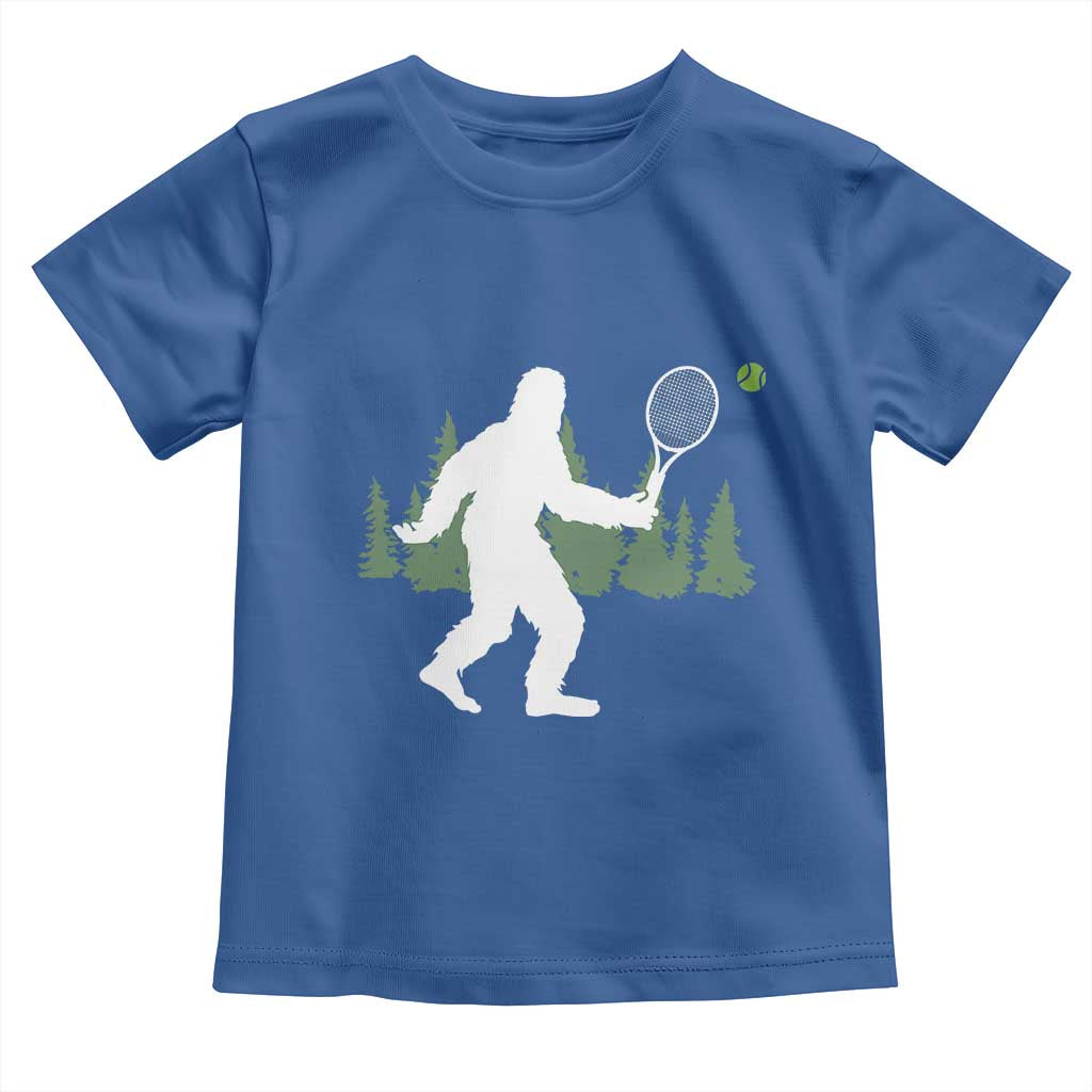 Funny Sasquatch Tennis Player Toddler T Shirt Folklore Cryptid Gift - Wonder Print Shop