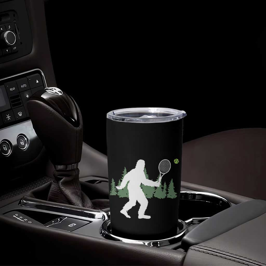 Funny Sasquatch Tennis Player Tumbler Cup Folklore Cryptid Gift - Wonder Print Shop
