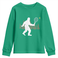 Funny Sasquatch Tennis Player Youth Sweatshirt Folklore Cryptid Gift - Wonder Print Shop