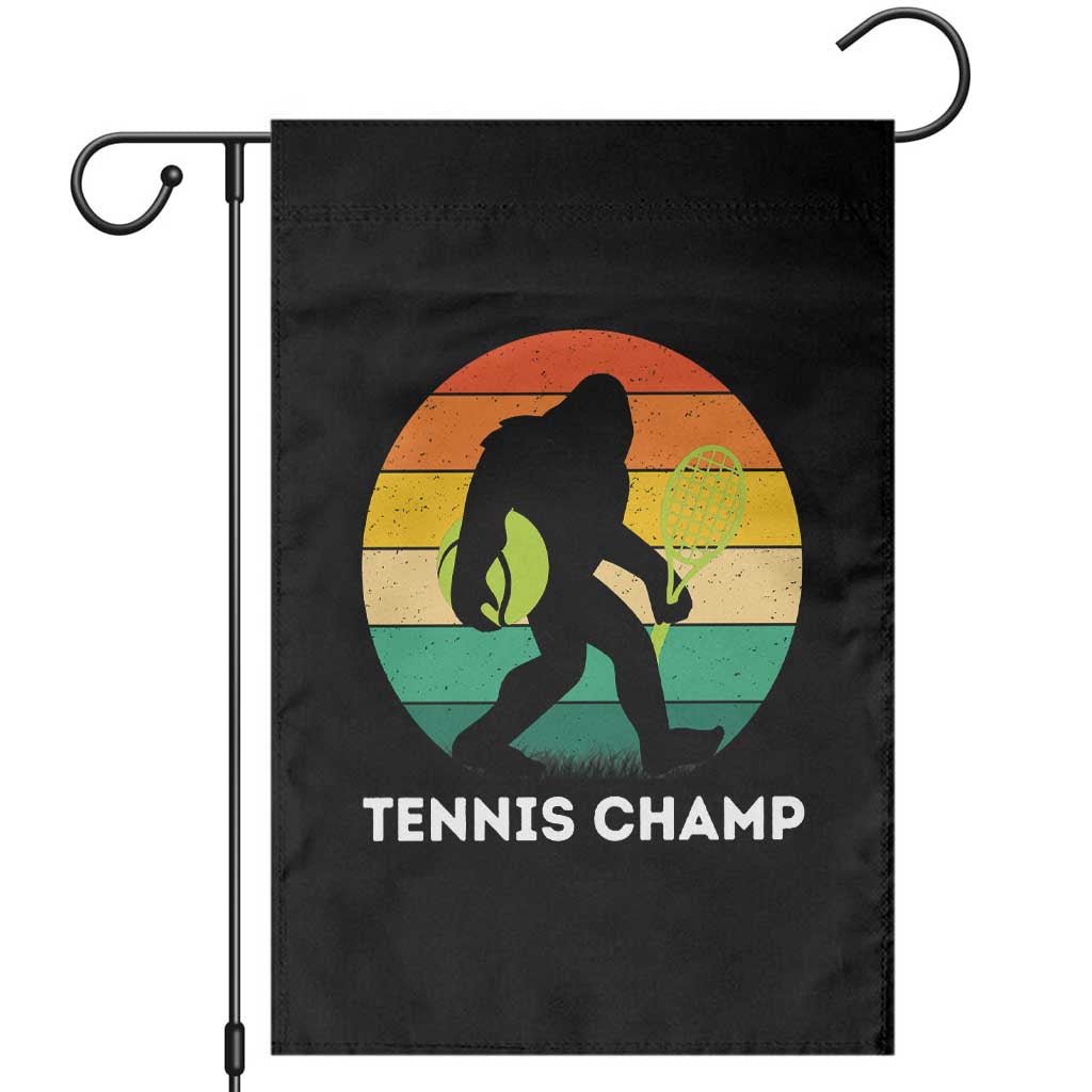 Vintage Retro Bigfoot Tennis Player Gift Garden Flag Tennis Champ - Wonder Print Shop