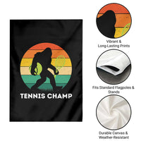 Vintage Retro Bigfoot Tennis Player Gift Garden Flag Tennis Champ - Wonder Print Shop
