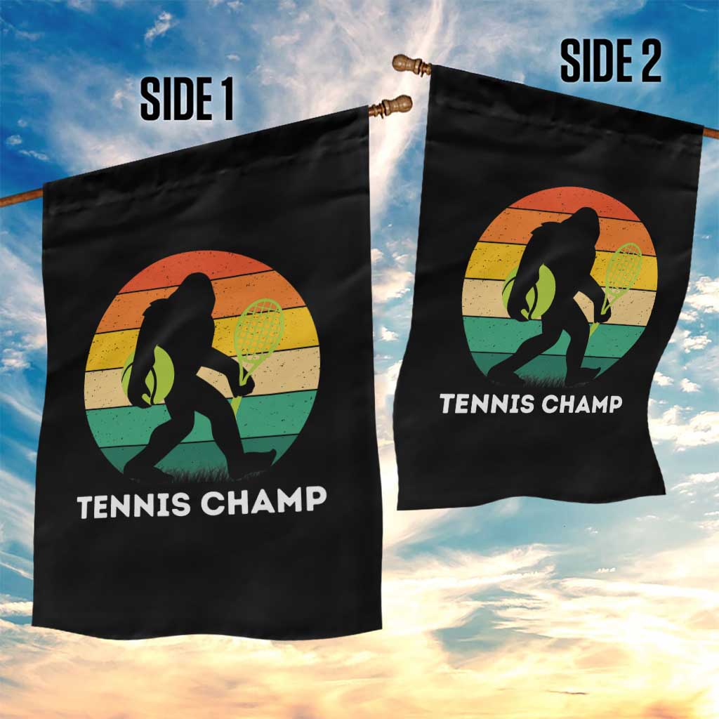 Vintage Retro Bigfoot Tennis Player Gift Garden Flag Tennis Champ - Wonder Print Shop