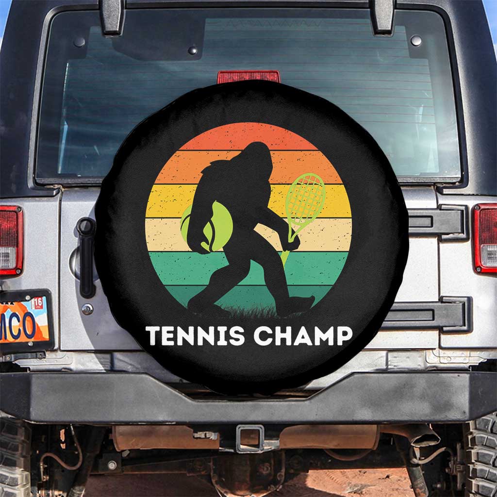 Vintage Retro Bigfoot Tennis Player Gift Spare Tire Cover Tennis Champ - Wonder Print Shop