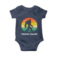 Vintage Retro Bigfoot Tennis Player Gift Baby Onesie Tennis Champ - Wonder Print Shop