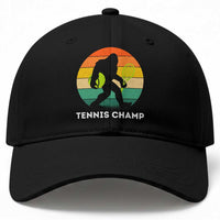 Vintage Retro Bigfoot Tennis Player Gift Baseball Cap Tennis Champ