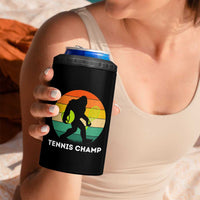 Vintage Retro Bigfoot Tennis Player Gift 4 in 1 Can Cooler Tumbler Tennis Champ - Wonder Print Shop