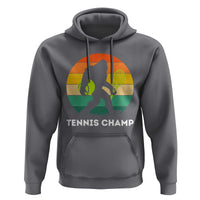Vintage Retro Bigfoot Tennis Player Gift Hoodie Tennis Champ - Wonder Print Shop