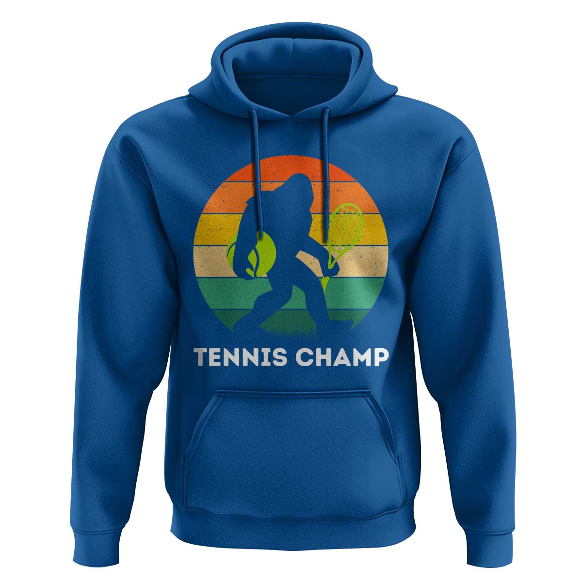 Vintage Retro Bigfoot Tennis Player Gift Hoodie Tennis Champ - Wonder Print Shop
