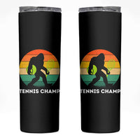 Vintage Retro Bigfoot Tennis Player Gift Skinny Tumbler Tennis Champ - Wonder Print Shop