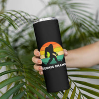Vintage Retro Bigfoot Tennis Player Gift Skinny Tumbler Tennis Champ - Wonder Print Shop