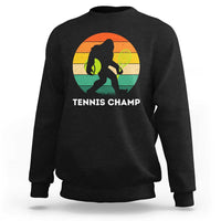 Vintage Retro Bigfoot Tennis Player Gift Sweatshirt Tennis Champ - Wonder Print Shop