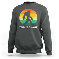Vintage Retro Bigfoot Tennis Player Gift Sweatshirt Tennis Champ - Wonder Print Shop