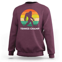 Vintage Retro Bigfoot Tennis Player Gift Sweatshirt Tennis Champ - Wonder Print Shop