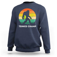 Vintage Retro Bigfoot Tennis Player Gift Sweatshirt Tennis Champ - Wonder Print Shop