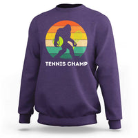 Vintage Retro Bigfoot Tennis Player Gift Sweatshirt Tennis Champ - Wonder Print Shop