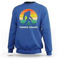 Vintage Retro Bigfoot Tennis Player Gift Sweatshirt Tennis Champ - Wonder Print Shop